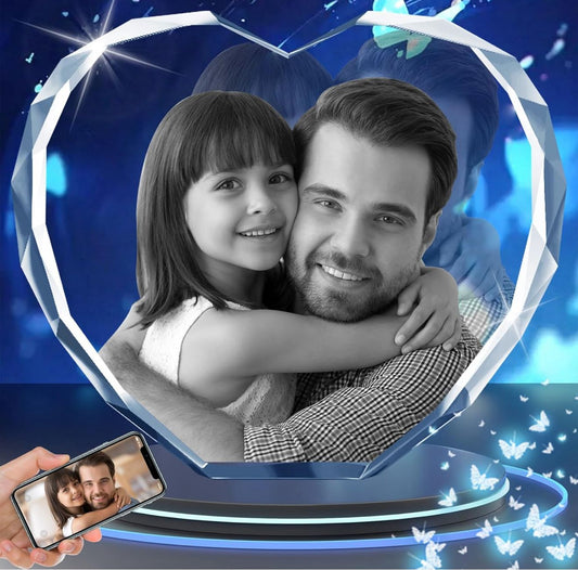 3D Crystal Photo Heart